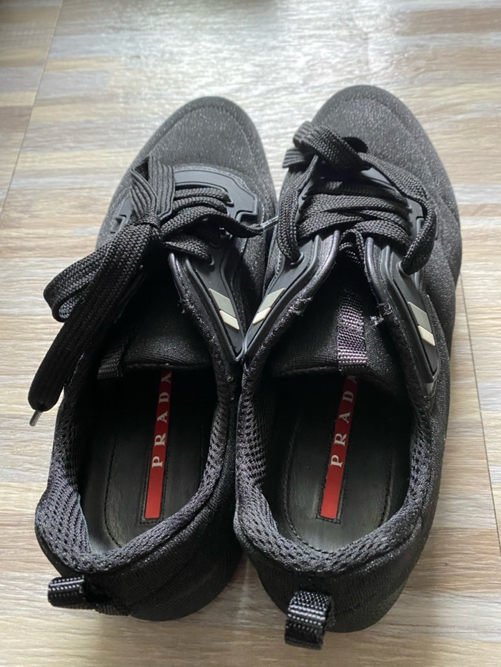 Prada Black Low-Top Lace-Up Sneakers with box - Picture 4 of 7